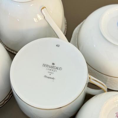 LOT 289F: Collection of Gold Rim Fine China: Wedgwood, Limoges, Mikasa & More