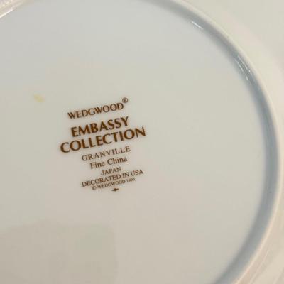 LOT 289F: Collection of Gold Rim Fine China: Wedgwood, Limoges, Mikasa & More