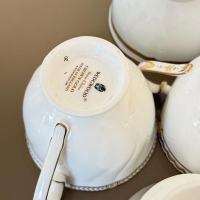 LOT 289F: Collection of Gold Rim Fine China: Wedgwood, Limoges, Mikasa & More