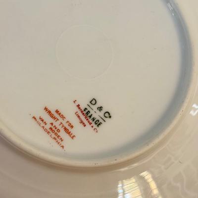 LOT 290F: Collection of Fine China Plates & Teacups: Wedgwood, Limoges, Mason’s & More