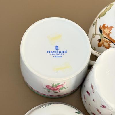 LOT 290F: Collection of Fine China Plates & Teacups: Wedgwood, Limoges, Mason’s & More