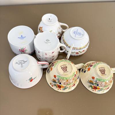 LOT 290F: Collection of Fine China Plates & Teacups: Wedgwood, Limoges, Mason’s & More