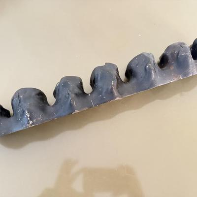 LOT 291F: Arts & Crafts Era Seven Deadly Sins Monk Wall Hanging & Sculptural Menorah