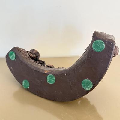 LOT 291F: Arts & Crafts Era Seven Deadly Sins Monk Wall Hanging & Sculptural Menorah