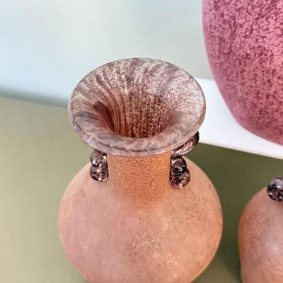 LOT 292F: Rust Frosted Scavo Vases