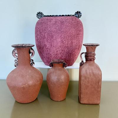 LOT 292F: Rust Frosted Scavo Vases