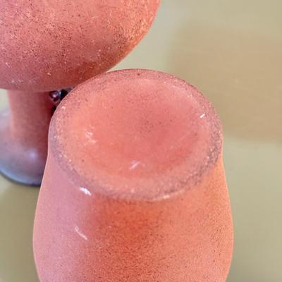 LOT 292F: Rust Frosted Scavo Vases