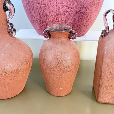 LOT 292F: Rust Frosted Scavo Vases