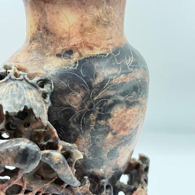 LOT 293F: Chinese Soapstone Sculpture ft. Squirrel