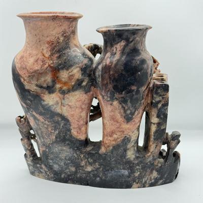 LOT 293F: Chinese Soapstone Sculpture ft. Squirrel