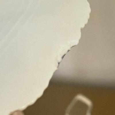 LOT 295F: Girl holding Pig Lladro, Dresden Germany Lace Porcelain Doll & Haviland Limoges Oyster Plate