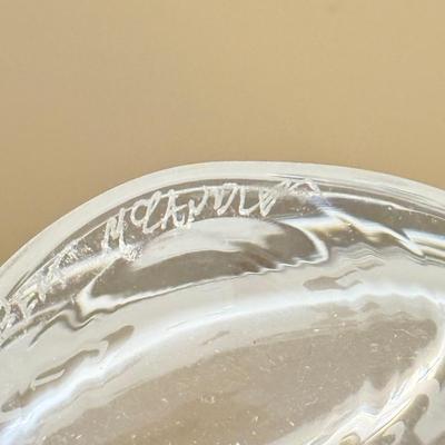 LOT 296F: Robert McCandless Signed Frosted Sugar Bowl & Creamer w/ Frosted Glass Vase