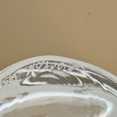 LOT 296F: Robert McCandless Signed Frosted Sugar Bowl & Creamer w/ Frosted Glass Vase