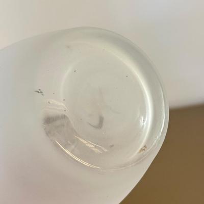 LOT 296F: Robert McCandless Signed Frosted Sugar Bowl & Creamer w/ Frosted Glass Vase