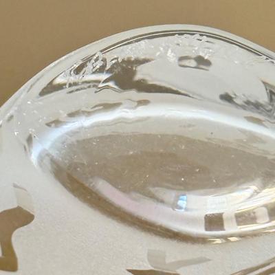 LOT 296F: Robert McCandless Signed Frosted Sugar Bowl & Creamer w/ Frosted Glass Vase