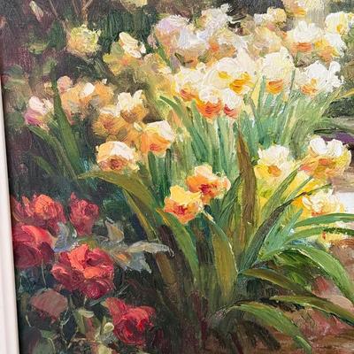 LOT 297D: Artist Signed Oil Painting (33.5 x 45.25 inches)