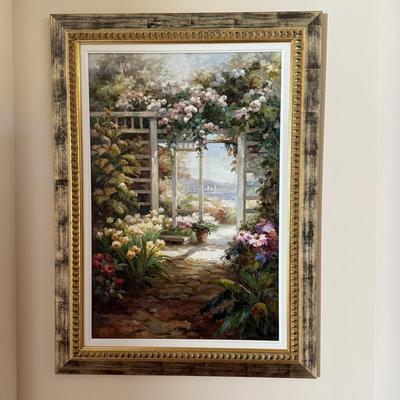LOT 297D: Artist Signed Oil Painting (33.5 x 45.25 inches)