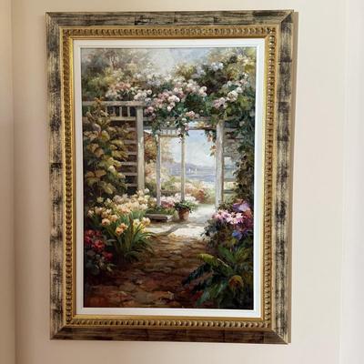 LOT 297D: Artist Signed Oil Painting (33.5 x 45.25 inches)