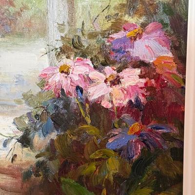 LOT 297D: Artist Signed Oil Painting (33.5 x 45.25 inches)