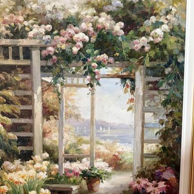 LOT 297D: Artist Signed Oil Painting (33.5 x 45.25 inches)