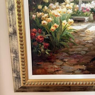LOT 297D: Artist Signed Oil Painting (33.5 x 45.25 inches)