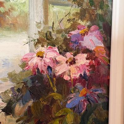 LOT 297D: Artist Signed Oil Painting (33.5 x 45.25 inches)