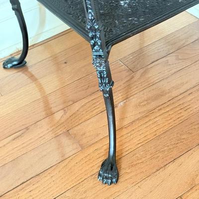 LOT 298D: Cast Metal Étagère w/ Claw Feet & Figural Details