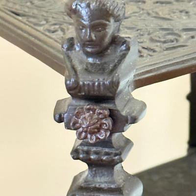 LOT 298D: Cast Metal Étagère w/ Claw Feet & Figural Details