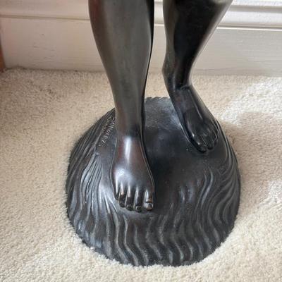 LOT 322L: Gorgeous Bronze Statue Signed Rudolf Schwarz (Amer. 1866-1912) Woman Sculpture