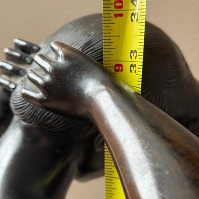 LOT 322L: Gorgeous Bronze Statue Signed Rudolf Schwarz (Amer. 1866-1912) Woman Sculpture