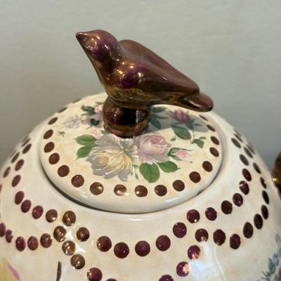 LOT 328F: Mackenzie-Childs Bird Teapot w/ Large Box