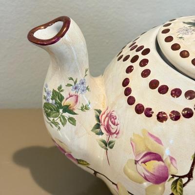 LOT 328F: Mackenzie-Childs Bird Teapot w/ Large Box