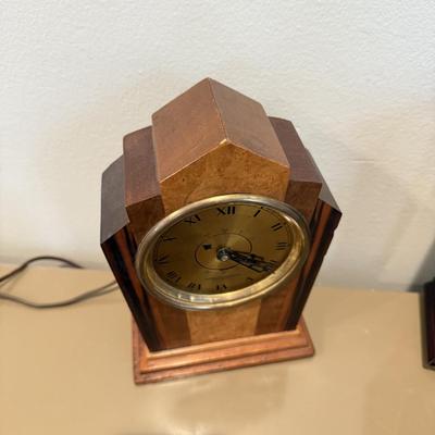 LOT 330: Hamilton Sangamo Synchronous Motor Clock Style S-404, Brass Candle Stick & More