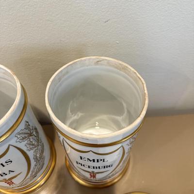 LOT 331L: Vintage French Porcelain Apothecary Jars