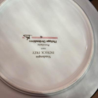 LOT 335L: Limoges France Vendages Patrick Frey Paris Philippe Desmouliners Porcelain Grape Cake Plates