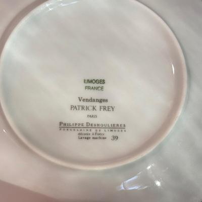 LOT 335L: Limoges France Vendages Patrick Frey Paris Philippe Desmouliners Porcelain Grape Cake Plates