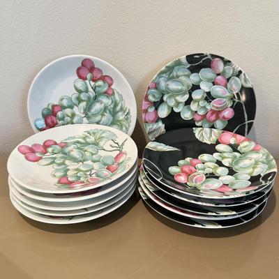 LOT 335L: Limoges France Vendages Patrick Frey Paris Philippe Desmouliners Porcelain Grape Cake Plates