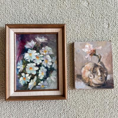LOT 338F: Two Oil Paintings - one Signed & Frames