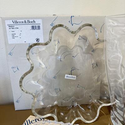 LOT 424F: Villeroy & Boch Crystal w/ Boxes, LaLique Vase & Corba Cristalleria Art Glass Vase