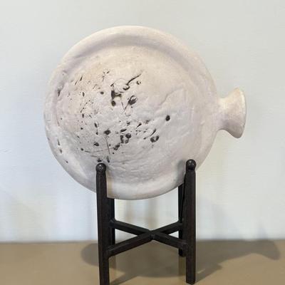 LOT 428K: Pair of Unique Unglazed Pottery Pieces