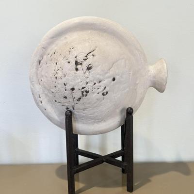 LOT 428K: Pair of Unique Unglazed Pottery Pieces