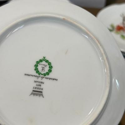 LOT 429F: 1986 Fitz & Floyd House Teapot, Berry L France Bird Plates & More