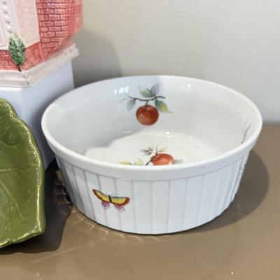 LOT 429F: 1986 Fitz & Floyd House Teapot, Berry L France Bird Plates & More