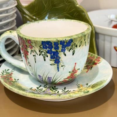 LOT 429F: 1986 Fitz & Floyd House Teapot, Berry L France Bird Plates & More