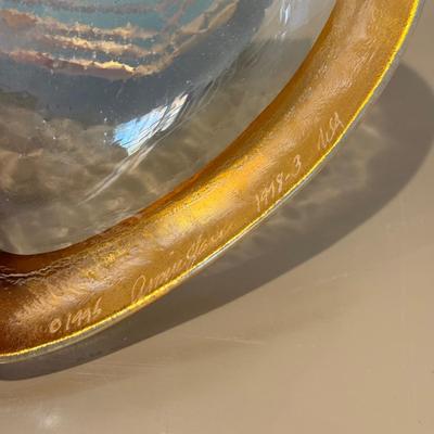 LOT 431L: Signed Annie Glass Heart Plates & More