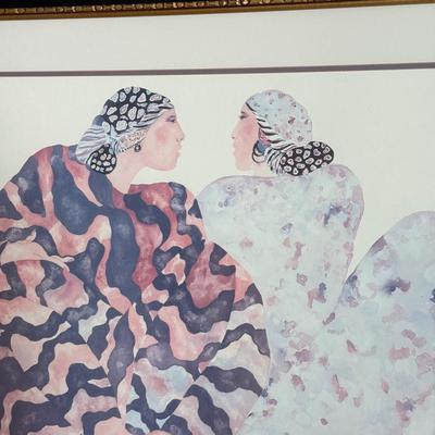 LOT 435B: "One Speaks, One Listens" Print by Carol Grigg (43x31)