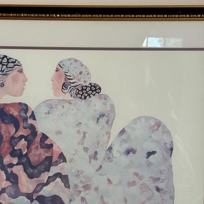 LOT 435B: "One Speaks, One Listens" Print by Carol Grigg (43x31)