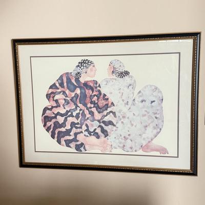 LOT 435B: "One Speaks, One Listens" Print by Carol Grigg (43x31)