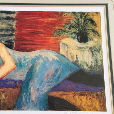 LOT 436F: Barbara Wood “Lazy Days” Signed & #42/495 Lithograph