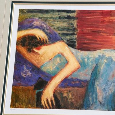 LOT 436F: Barbara Wood “Lazy Days” Signed & #42/495 Lithograph